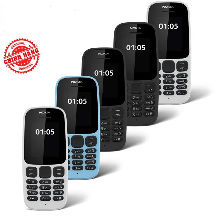 Điện thoại Nokia 105 Béo ( fullbox) - Bảo hành 12 tháng - Nhiều mầu