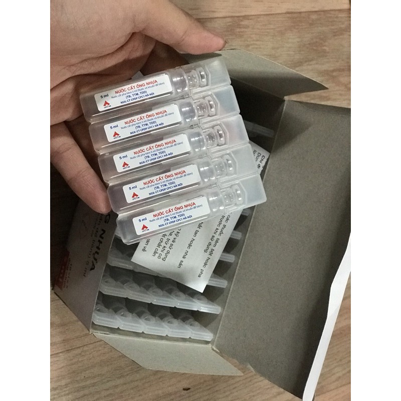 Nước cất pha tiêm ống nhựa 5ml và 10ml - Giá sỉ - Date xa 2025