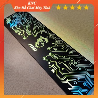 Tấm che nguồn PC Led RGB 5v ARGB logo MSI, đồng bộ màu Hub Coolmoon, hình mạch điện vô cực