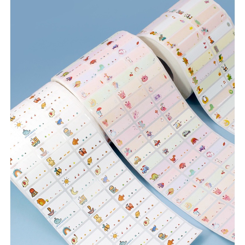 80 tem nhãn tên 2 - Sticker tên theo yêu cầu dán đồ dùng học tập, đồ dùng văn phòng - Minh In