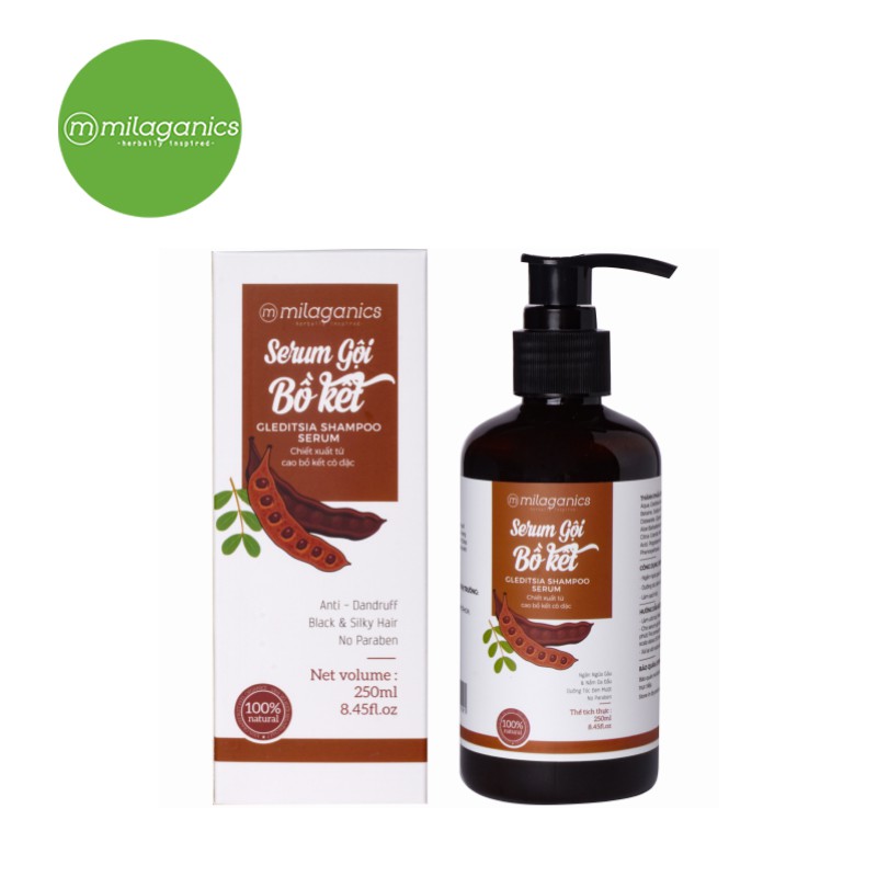 Serum gội bồ kết Milaganics 250ml