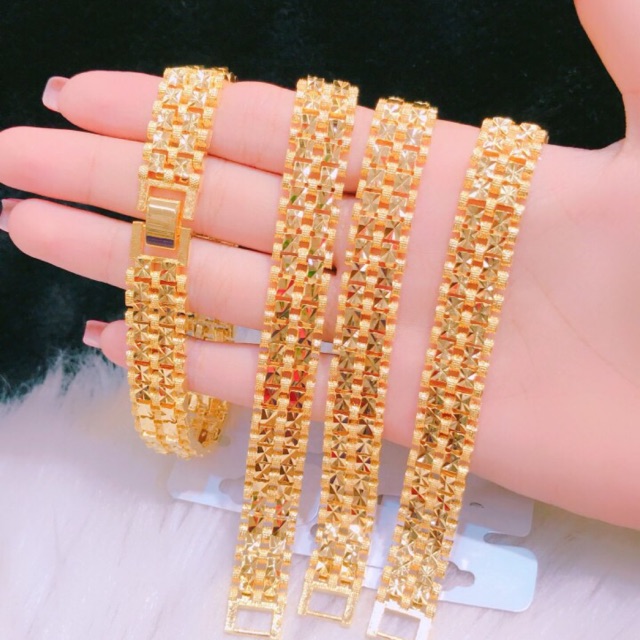 Lắc tay nữ cao cấp dát vàng 24k mẫu mới