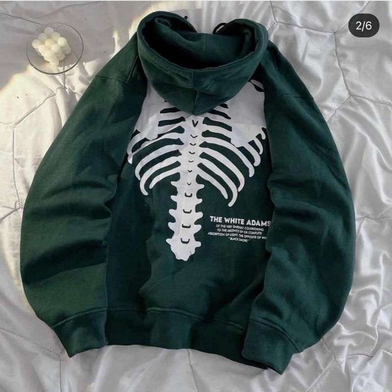 Áo HOODIE  nam nữ form rộng freesize unisex ÁO XƯƠNG RỒNG