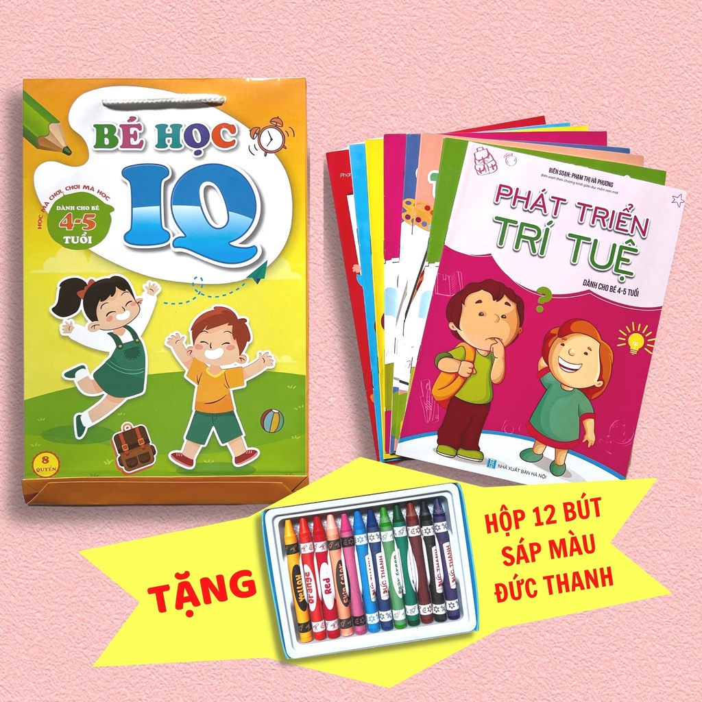 Sách - Bé học IQ (Túi 8 cuốn dành cho trẻ 4 - 5 tuổi)