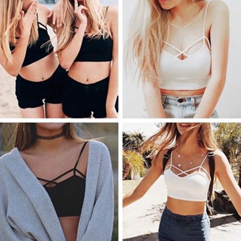 Bra phối dây chéo ngực nữ tính