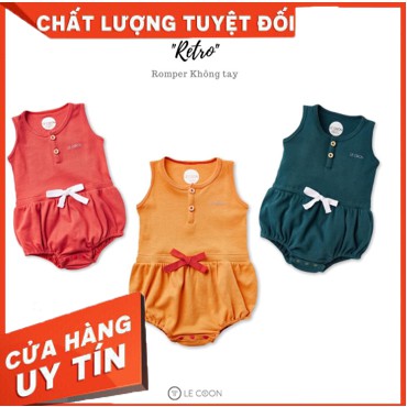 Quần áo trẻ em [Le Coon- hàng hiệu giá rẻ] Bộ Bodysuit Romper không tay áo liền quần cho bé (trai, gái)