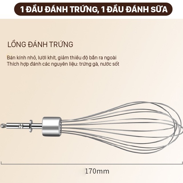 [Sẵn] Máy đánh trứng cầm tay chạy pin LOTOR HM-601 - Bảo Hành 12 Tháng [CMART GIA DỤNG TIỆN ÍCH]