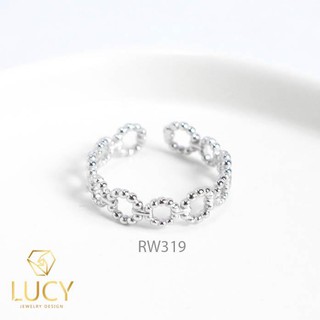RW319 NHẪN CUFF BẠC Ý 925, XI VÀNG TRẮNG