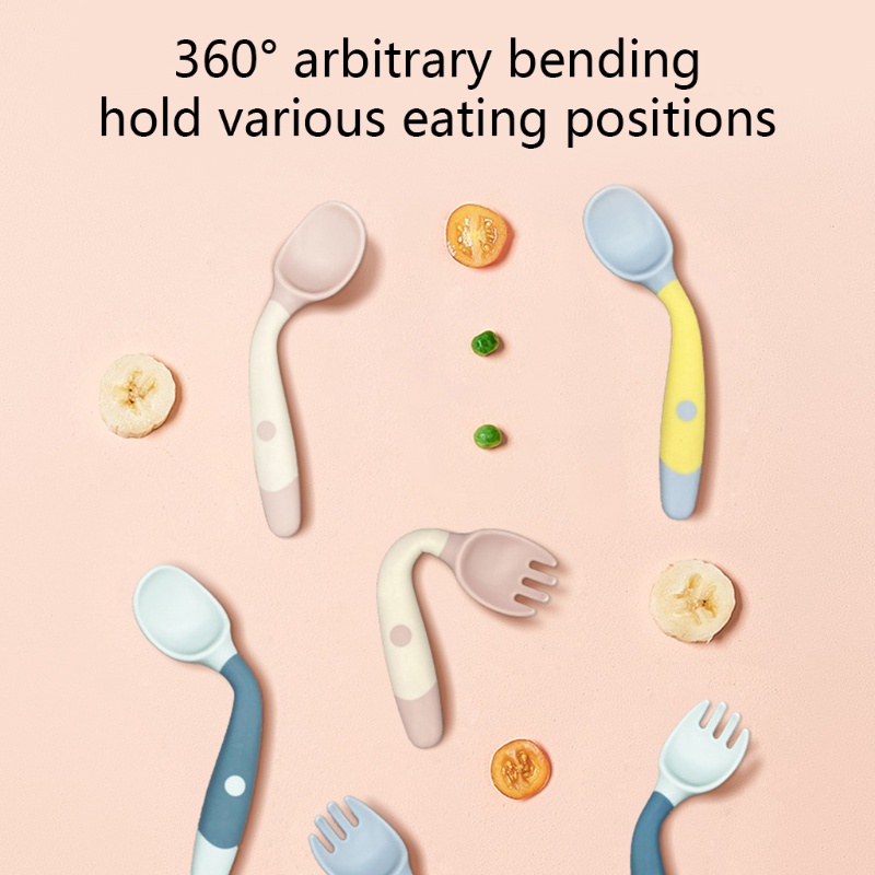 Bộ Muỗng Nĩa Mềm Tập Ăn Dành Cho Bé