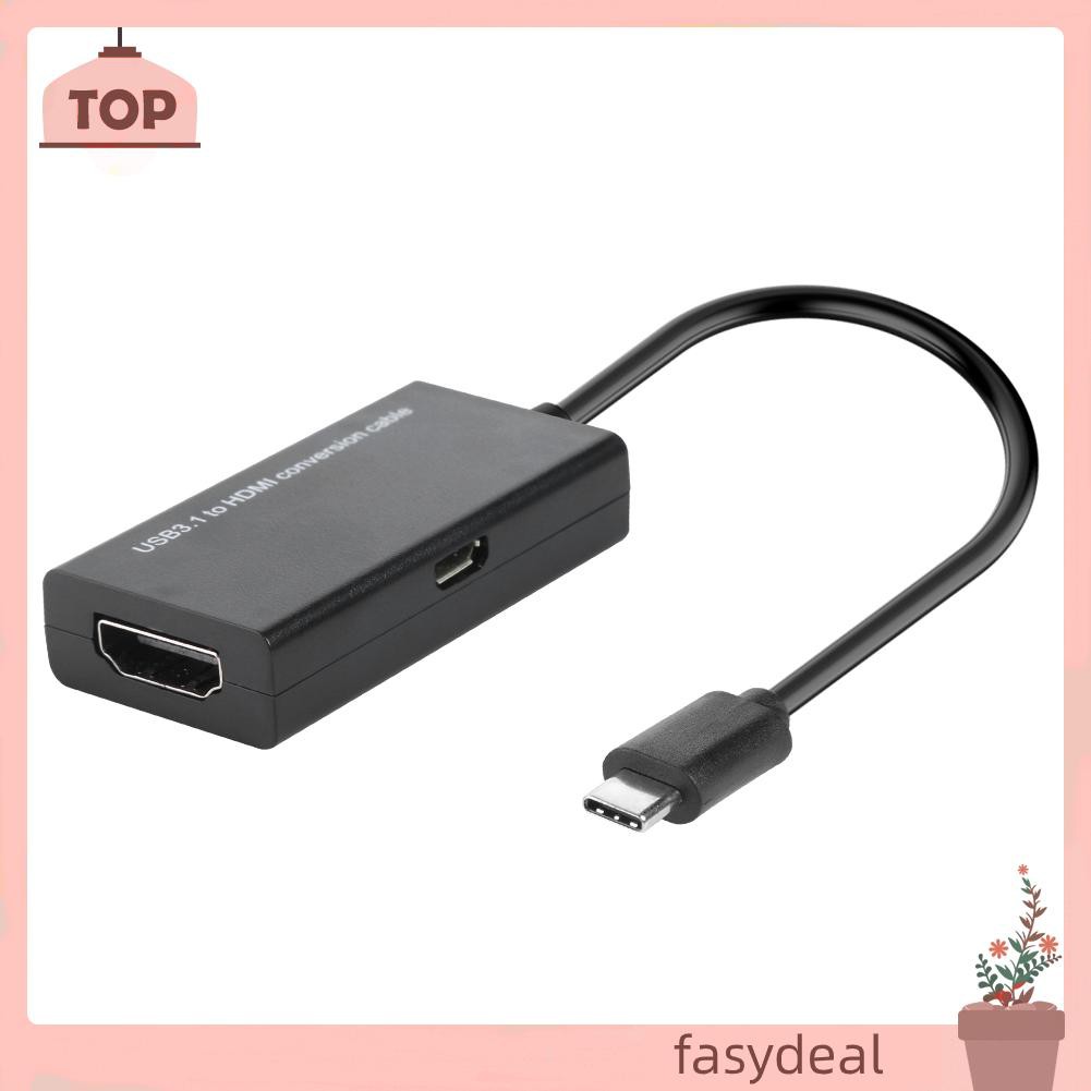 (Fas) Giắc Chuyển Đổi Usb 3.1 Type C Sang Hdmi Cho Mhl Android Mobile Phone Tablet