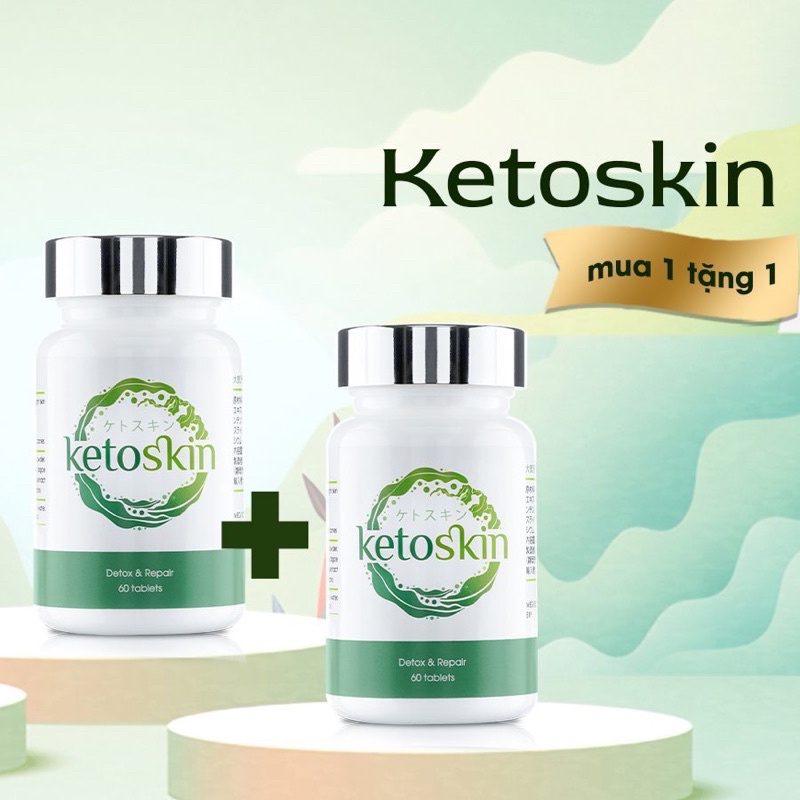 Viên uống detox Ketoskin Nhật Bản 60 viên nguyên Seal Date 28 12 2022