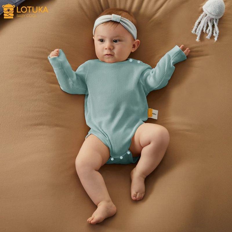 Bodysuit tay dài chất tăm lạnh mềm mịn, thoáng khí, đồ liền thân, body cho bé trai bé gái 0-12 tháng