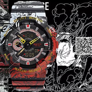 1434 Đồng Hồ Anime đeo tay nam Monkey D. Luffy trạng thái Gear One Piece