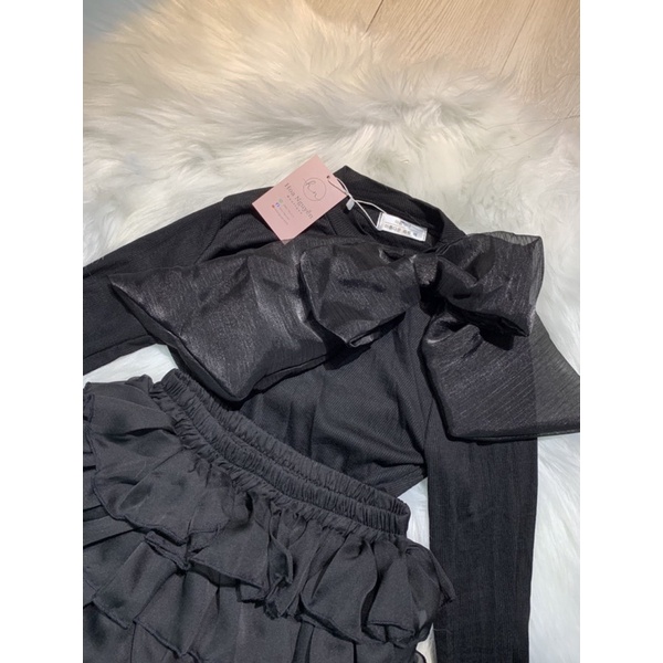 Set áo nơ chân váy tầng