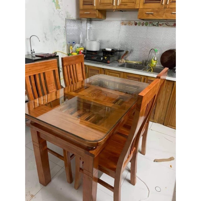 bàn ghế ăn xoan ta 1m2 (4ghế) cho phòng bếp