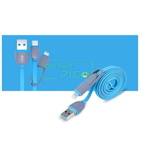 Cáp 2 đầu Lightning + Micro đa năng 120CM