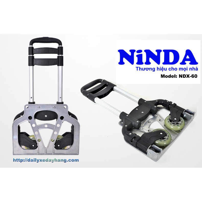 Xe đẩy hàng 2 bánh gấp gọn NiNDA NDX-60, Đẩy Hàng Tiện Dụng, Bảo Hành 2 Năm