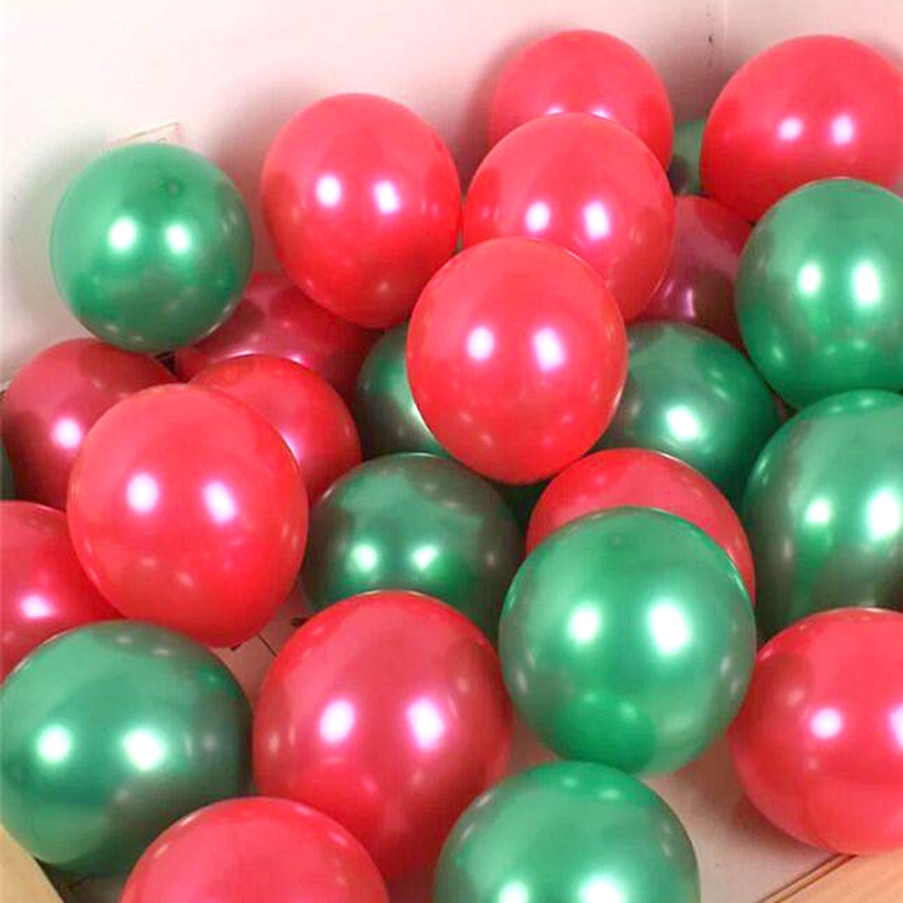 Bộ 20 Bong Bóng Cao Su Trang Trí Giáng Sinh 2.2g 10 Inch