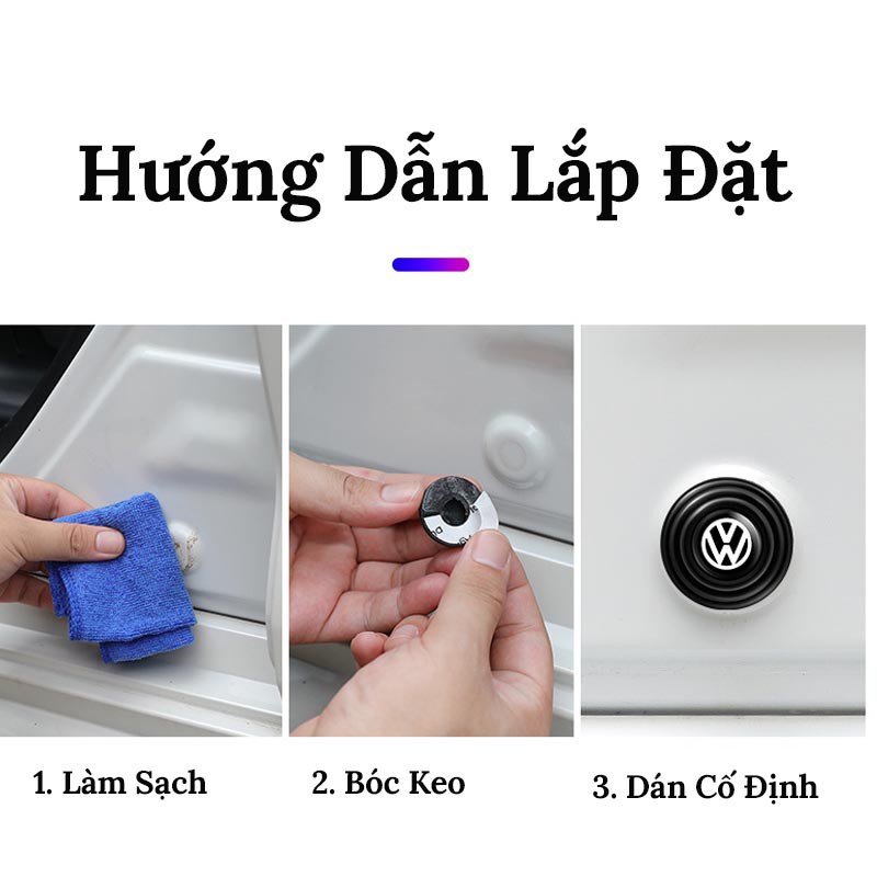 Nút giảm lực đóng cửa xe ô tô - Đệm giảm chấn ô tô - Miến dán chống xốc - Đầy đủ logo các hãng