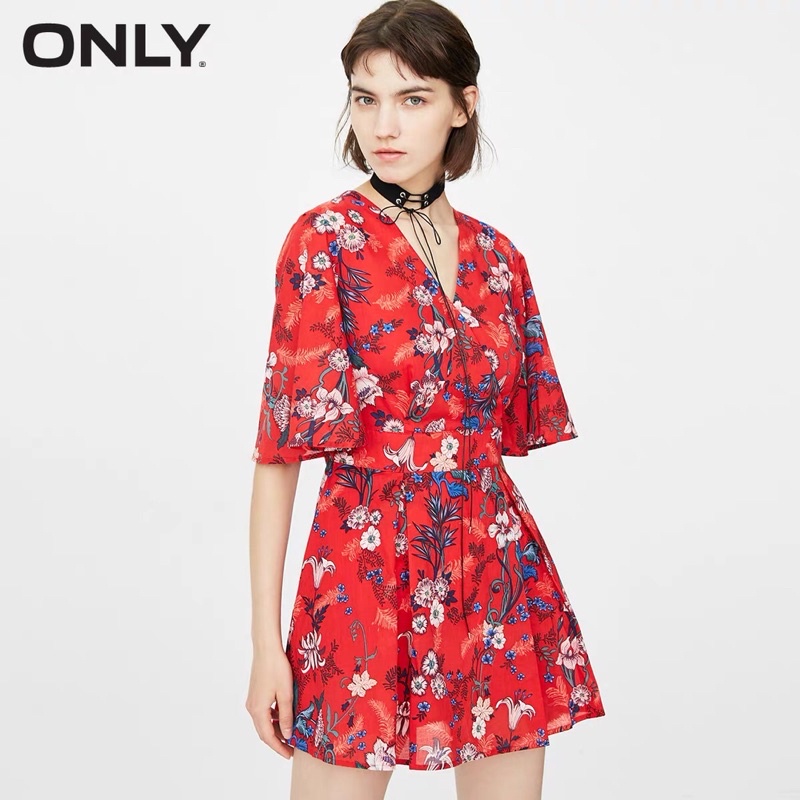 Đầm hoa đỏ Only