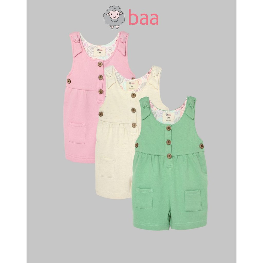 [Mã FABRREST19 giảm 30k đơn bất kỳ] Jumpsuit short BAA BABY cho bé gái sơ sinh - GN-JS04N