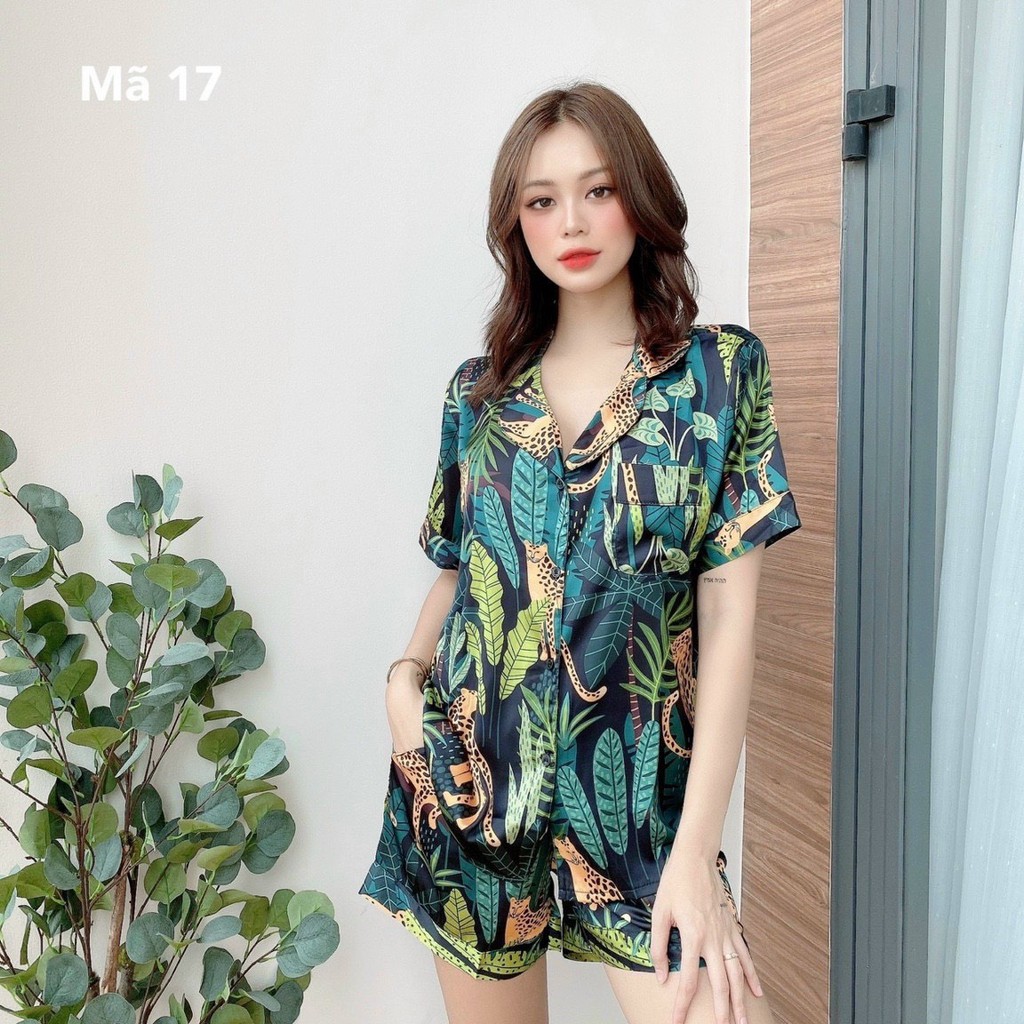 Bộ Lụa Đùi Họa Tiết Mặc Nhà | BigBuy360 - bigbuy360.vn