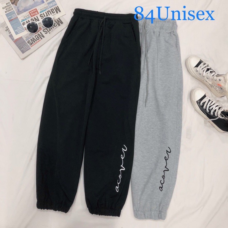 Quần jogger nam nữ ống rộng có bo ACOVER ulzzang (ẢNH THẬT)