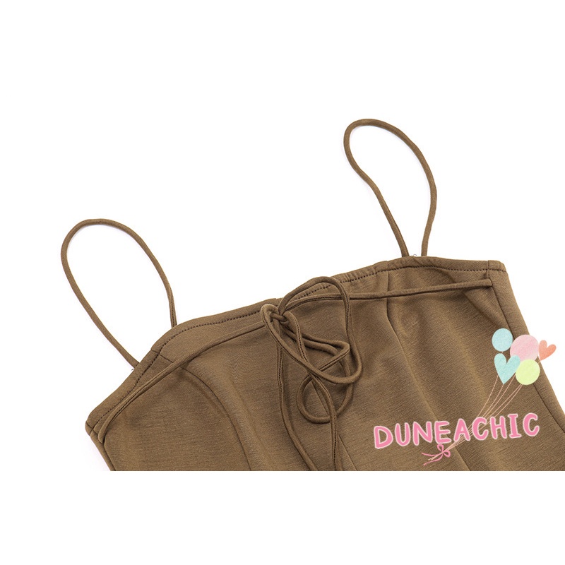 DUNEA Đầm hai dây hở lưng gợi cảm cho nữ