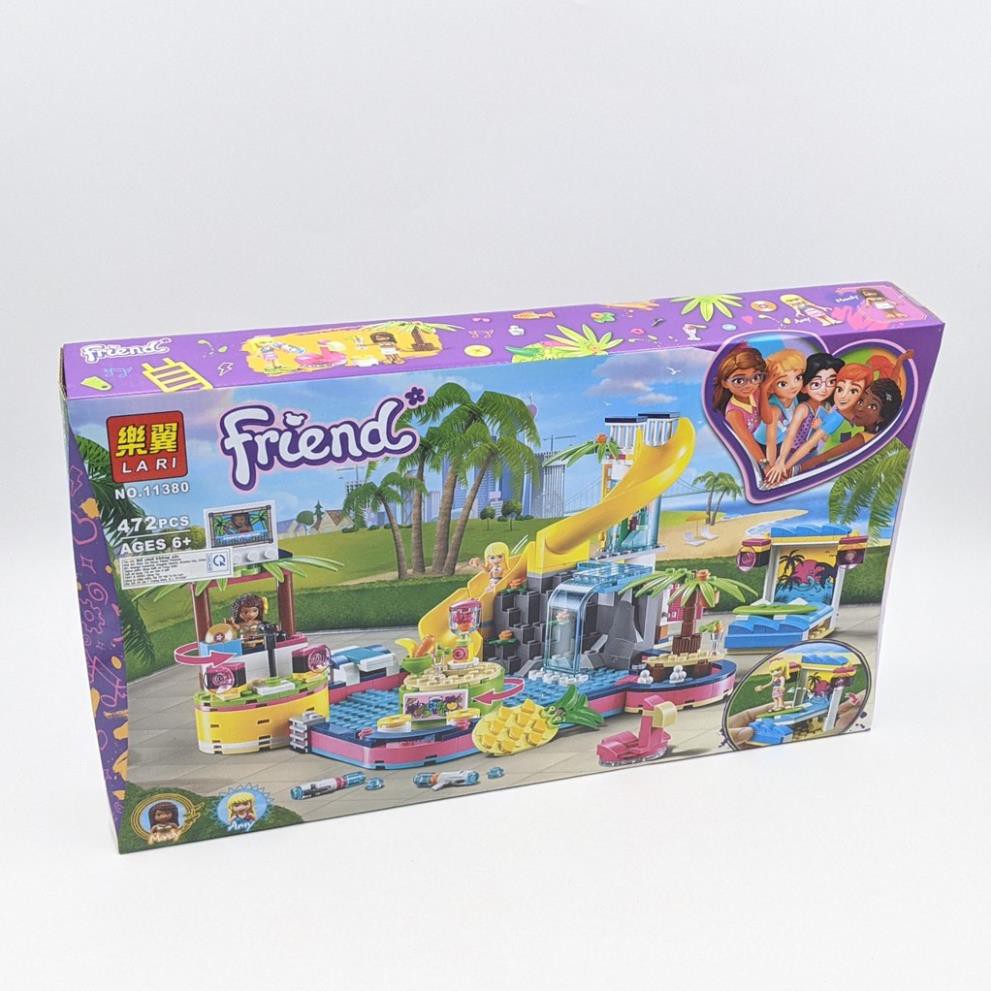 [Khai trương giảm giá] Bộ Lego FRIEND 472 Miếng- Lắp ráp khu vui chơi công viên nước