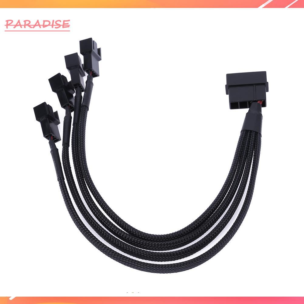 Bộ 2 Dây Cáp Quạt Tản Nhiệt 4pin Ide Molex Sang 4 Cổng 3pin / 4pin