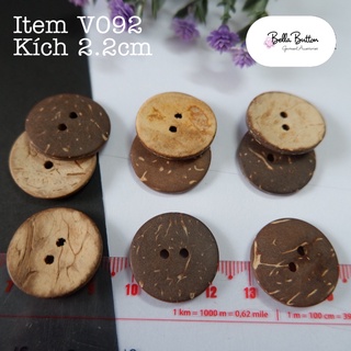 NÚT DỪA SIZE 2CM 2.2CM V086 V092 - BELLA BUTTON GARMENT ACCESSORIES
