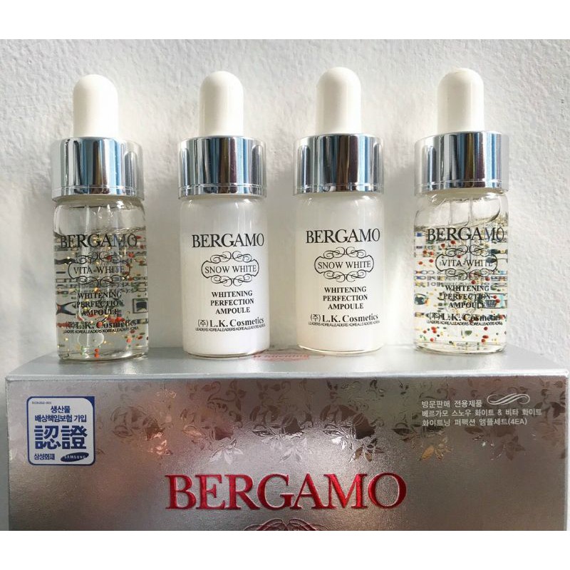 SET 4 LỌ SERUM BERGAMO WHITENING