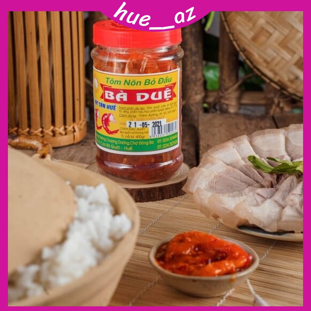Tôm chua Bà Duệ (tôm nõn bỏ đầu) 400g - Đặc sản Huế