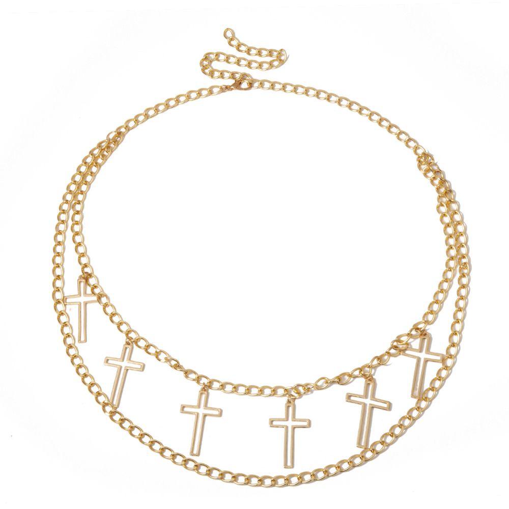 Dây Xích Đeo Cơ Thể Nhiều Lớp Hình Chữ U Bằng Kim Loại Phong Cách Punk Quyến Rũ