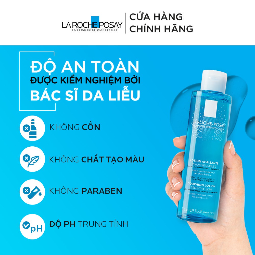 Nước cân bằng giúp làm dịu và bảo vệ da nhạy cảm La Roche-Posay Lotion Sensitive Skin 200ml