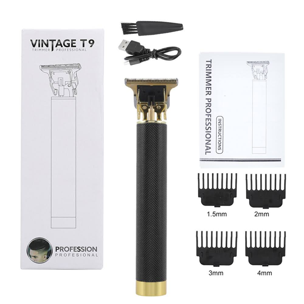 Tông Đơ Tạo Vền Vẽ Nghệ Thuật VINTAGE T9 Dùng Salon và Gia Đình Chính Hãng Cao Cấp Công Suất Mạnh Mẽ Pin Trâu 1200 mAh