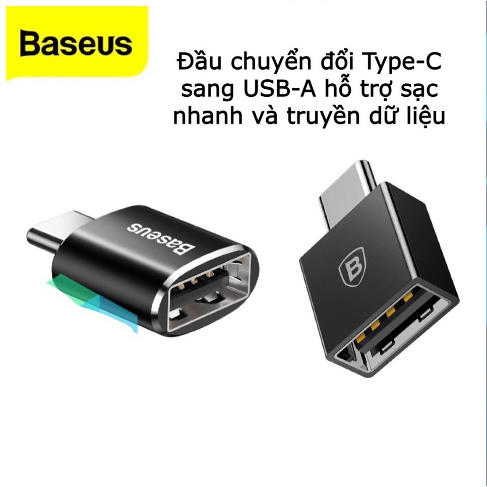 CHÍNH HÃNG Đầu chuyển OTG USB Type C sang USB Full size Baseus CATJQ-B01 CAAOTG-01 Đầu Chuyển Đổi USB Sang TypeC