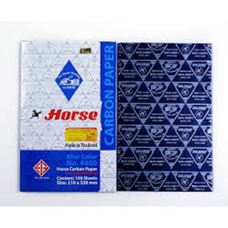Giấy than Horse màu xanh, đen - Thái Lan tập 100 tờ
