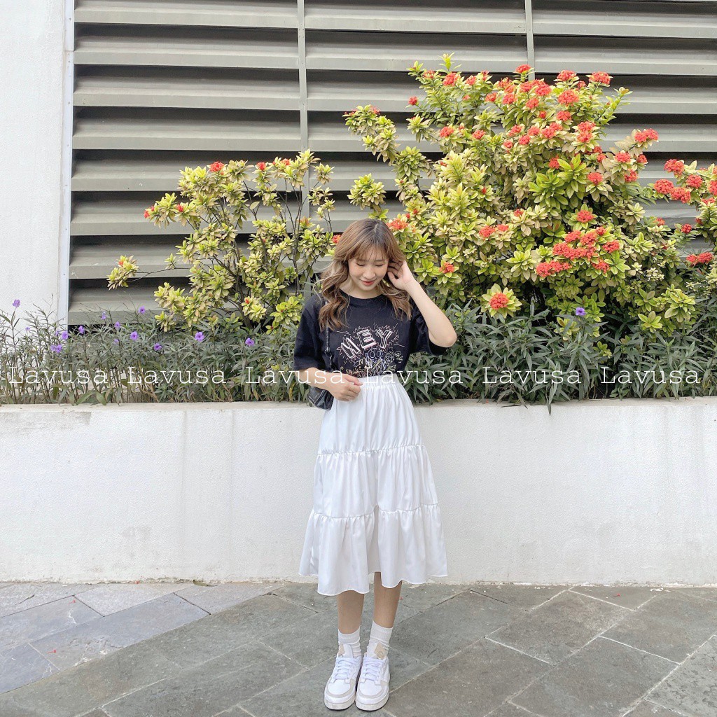 Chân Váy Kaki Xẻ Trước 💖 𝘍𝘳𝘦𝘦𝘴𝘩𝘪𝘱 💖 Chân Váy Voan Tầng 🐷 Chân Váy Dài Chữ A Vintage 2 Lớp Siêu Xinh LAVUSA | BigBuy360 - bigbuy360.vn