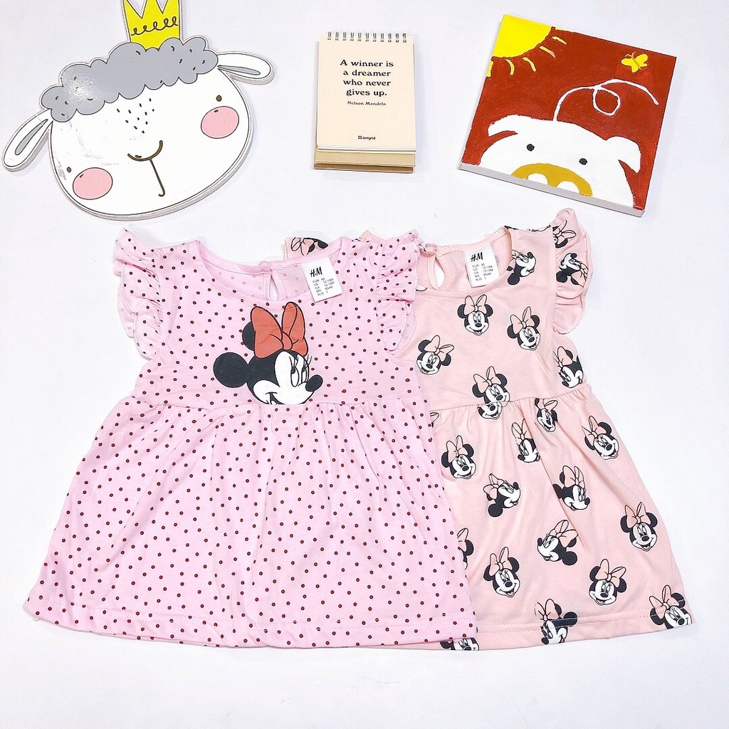 Sét 2 váy H.M hồng minnie