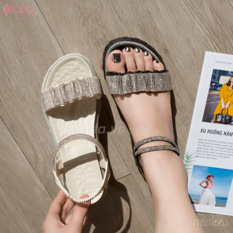 Dép sandal Kata quai chun đính hạt 11663