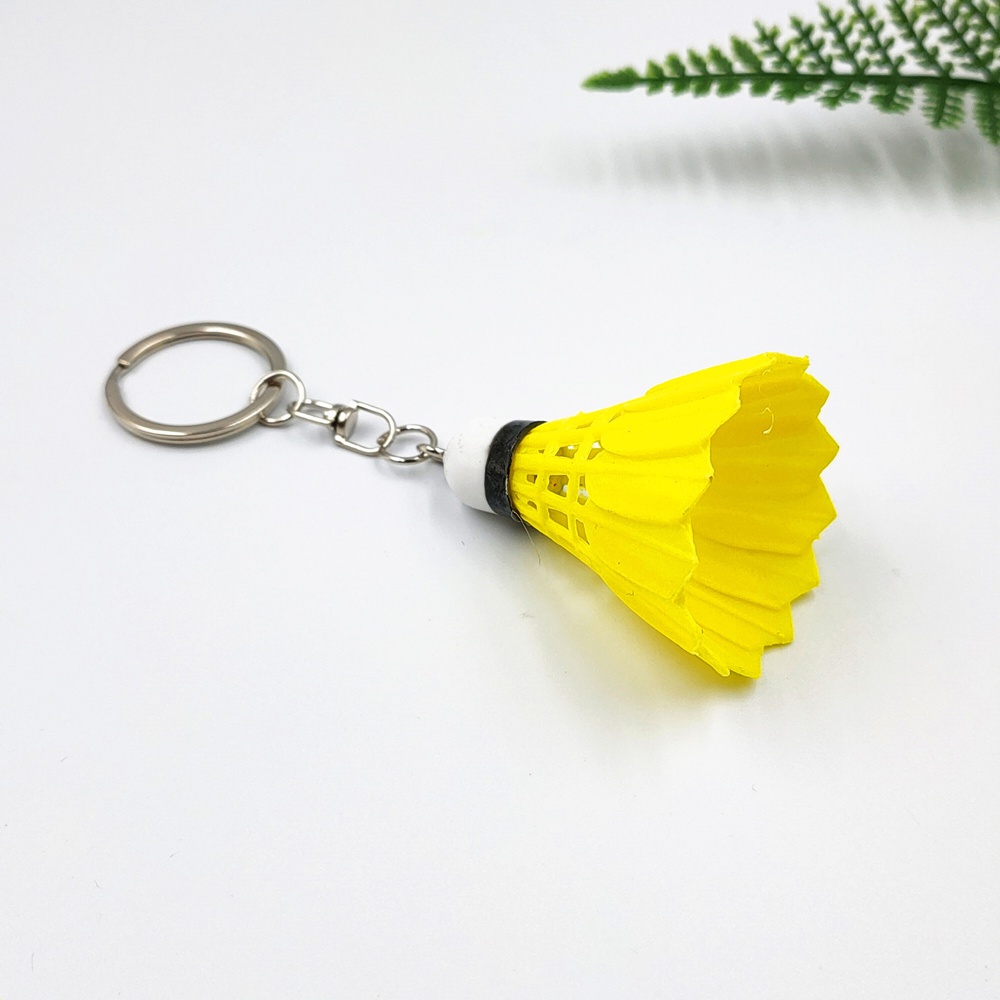 Móc khóa hình quả cầu lông mini nhiều màu sắc bằng PVC cho nam và nữ