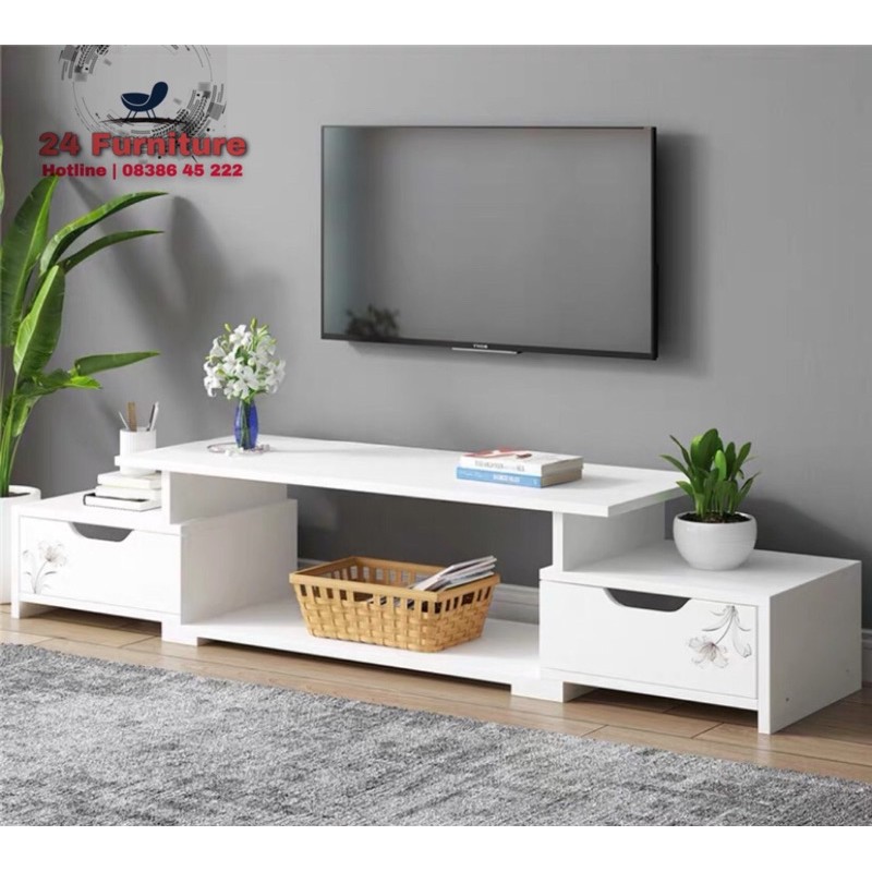 (NHIỀU mÀU)  Kệ tivi Gỗ MDF phủ melamin chống thấm 120*26*31cm