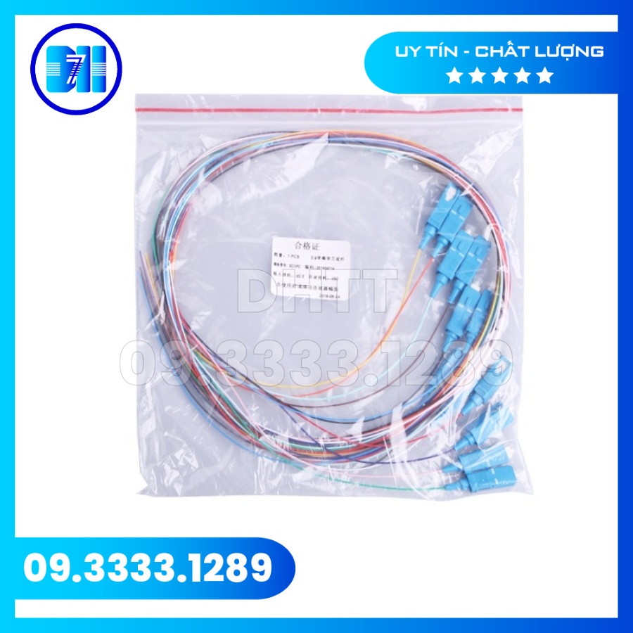 Dây hàn quang Pigtail 12 màu SC/UPC 1.5m Siêu Thị Viễn Thông DH