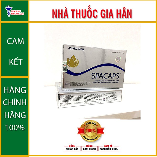 SPACAPS Hộp 30 viên - Giúp Hỗ Trợ Tăng Tiết Dịch Nhờn Cho Phụ Nữ