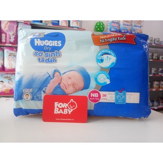 TÃ DÁN SƠ SINH HUGGIES NB40+4 miếng (CHO BÉ DƯỚI 5KG)