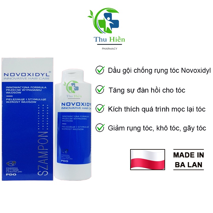 Dầu gội ngăn rụng tóc, kích thích mọc tóc Novoxidyl, giảm rụng tóc,tăng độ đàn hồi cho tóc ( 200 ml )