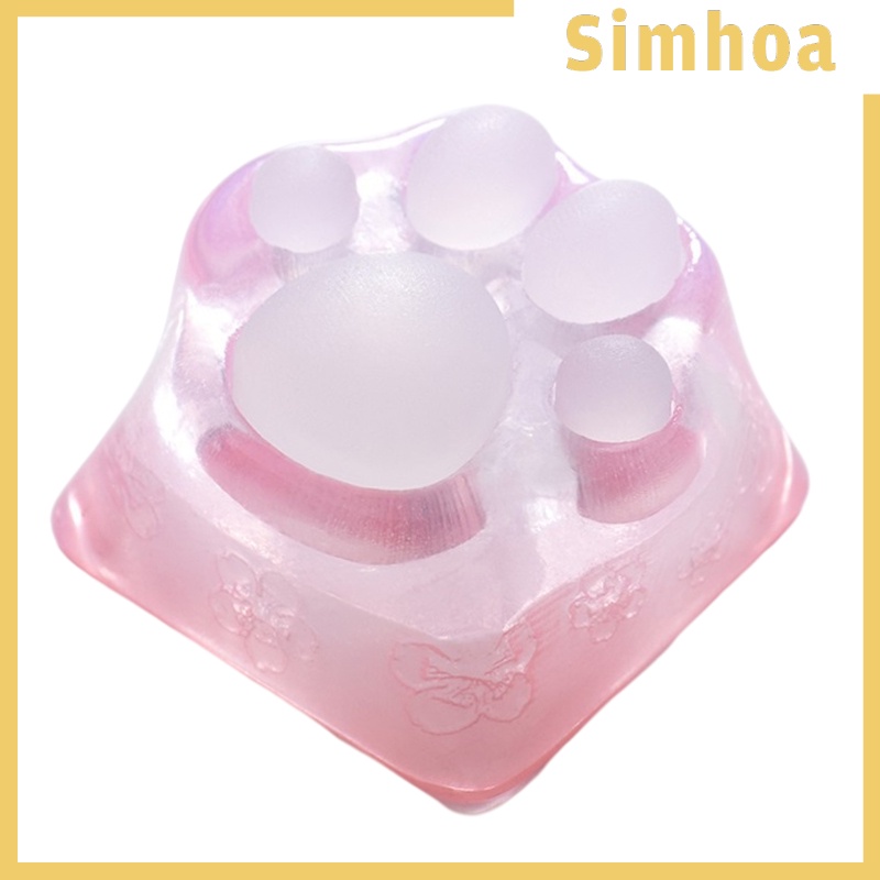 [SIMHOA] Clear Resin Cat Paw Mechanical Keyboard Keycap Pad for Cherry MX DIY