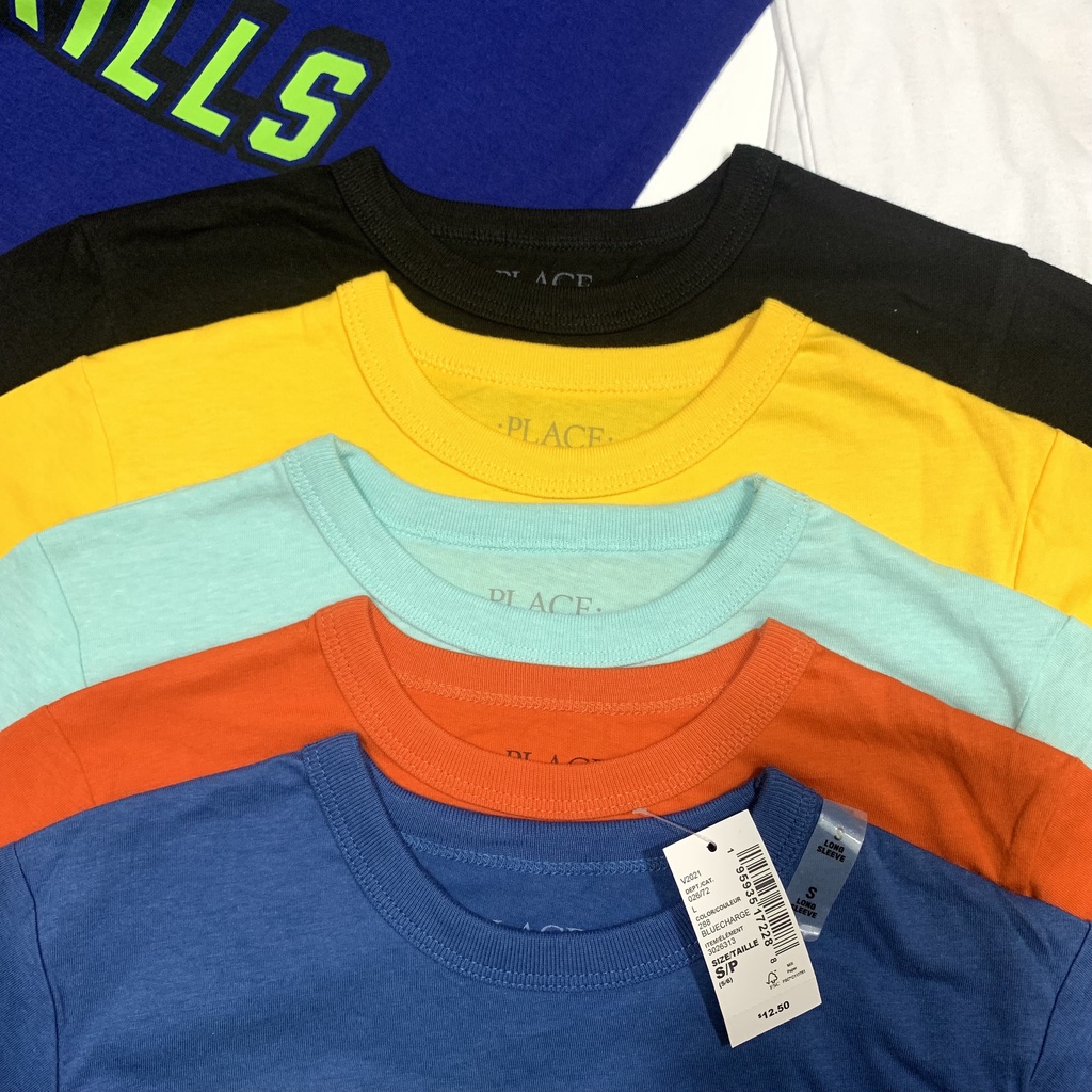 Áo phông cotton dài tay, áo thun thu đông cho bé từ 5-16 tuổi