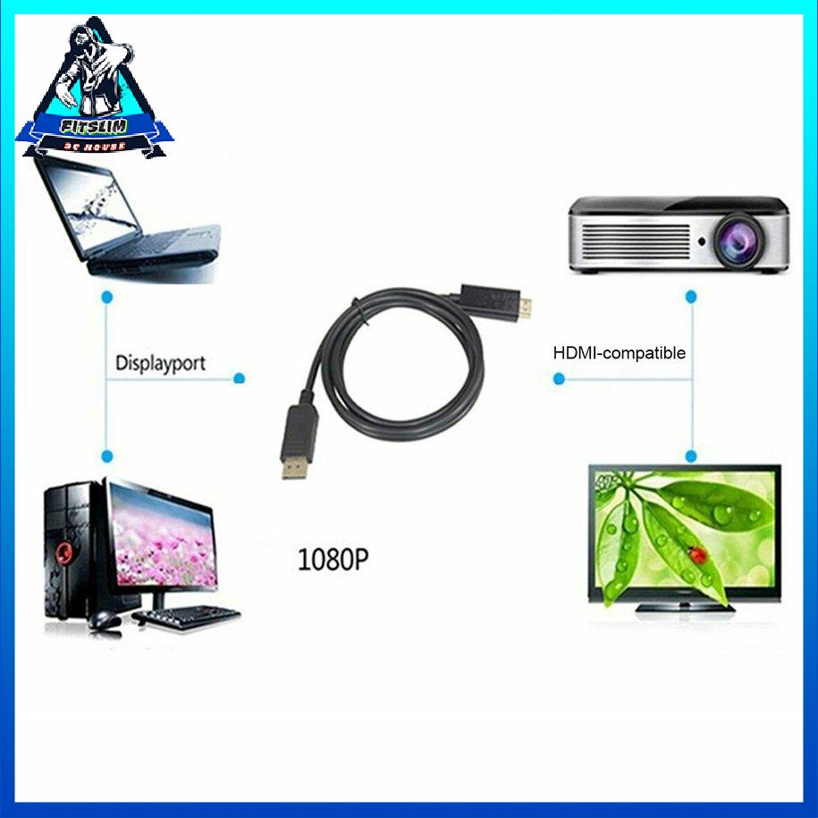 1,8 mét Cổng hiển thị siêu dài 6FT Hiển thị cáp tương thích DP tới HDMI [8/11]